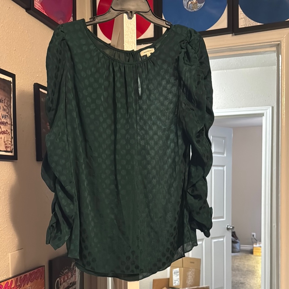 Elegant Emerald Green Women's Top